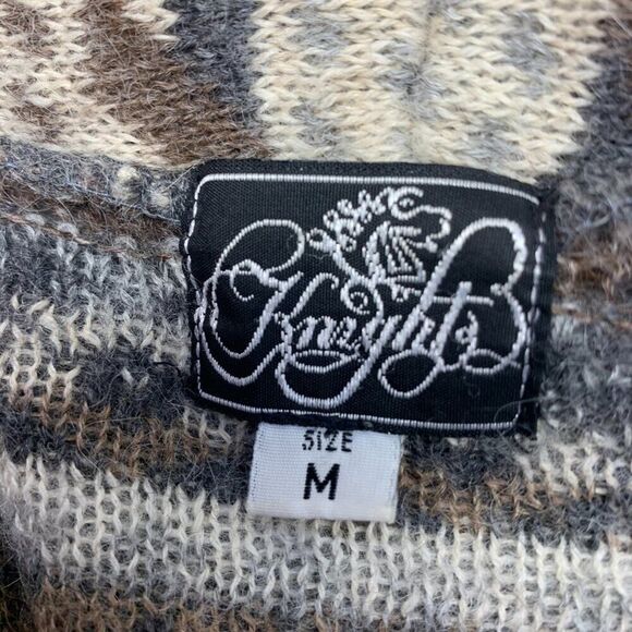 Knight of New Zealand 100% Alpaca Cardigan Sweater Hand Knit Women's Size M - Picture 3 of 11